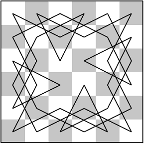 Figure 5: A solution to the closed knight’s tour problem on a 6-by-6 board